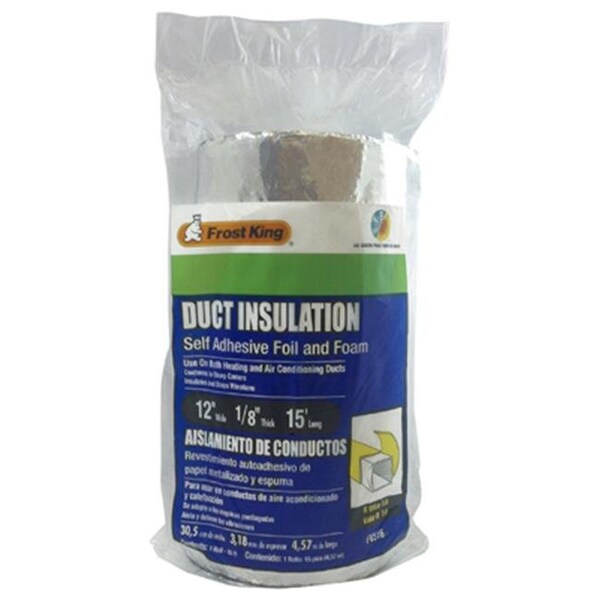 Thermwell Products 224075 0.13 in.; 1 x 15 ft. Foam & Foil Duct Insulation 224075 - main